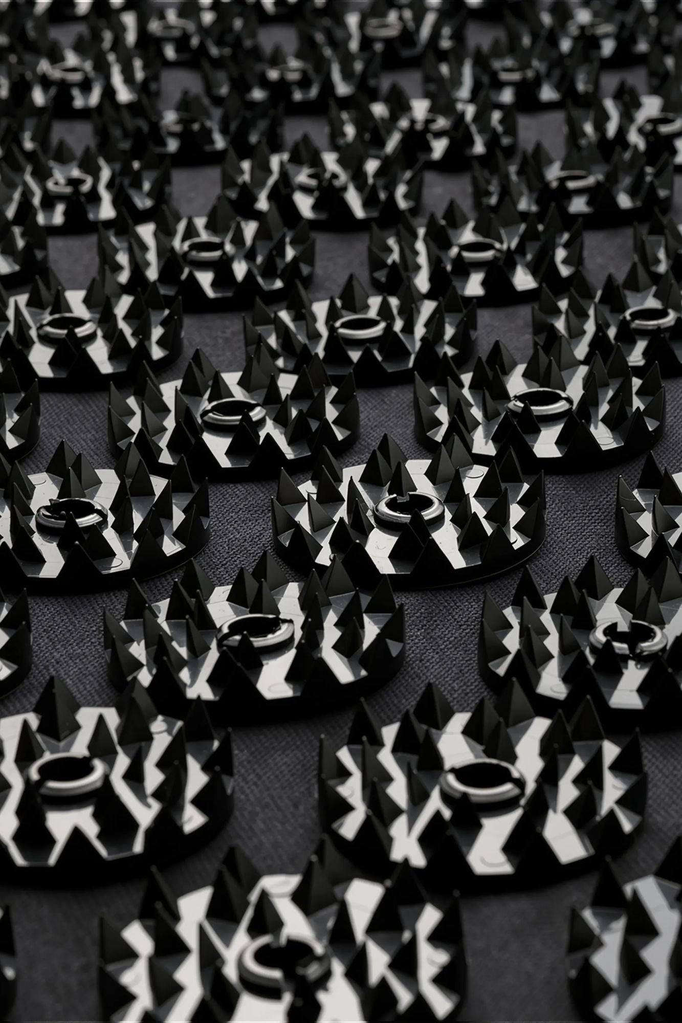 Close up of a Shakti Classic Mat showing signature Shakti spikes in intensity level 2.